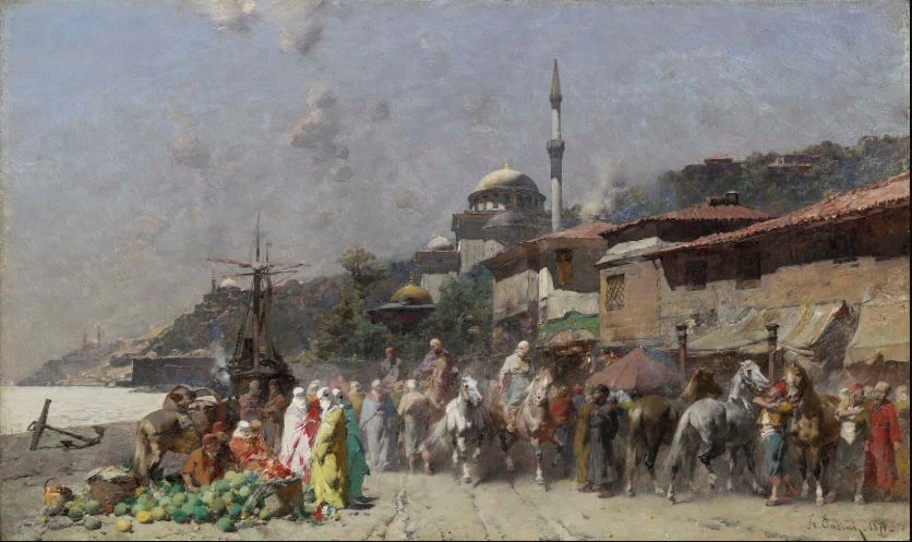Mercato sul Bosforo, Costantinopoli e la Nuova Moschea